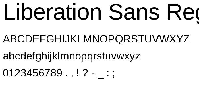 Liberation Sans Regular font